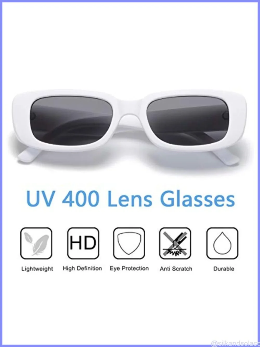 Vintage Rectangle Sunglasses for Women Men 90s Fashion Narrow Square Frame UV400